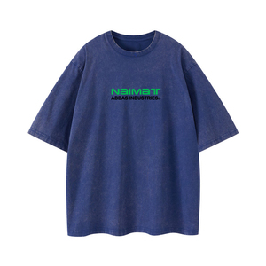 เสื้อยืดแขนสั้นโอเวอร์ไซส์ผู้ชาย พิมพ์ลายตัวอักษรด้านหน้า เสื้อผ้าฝ้ายเจอร์ซีย์ลำลอง Naimat Abbas Industries - Product Image 2