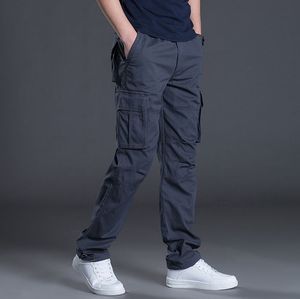 Men's Lightweight Canvas 100% Cotton Winter Workwear Slacks Multiple <b>Pockets</b> Button Fly Flat Mid Casual Sport Loose <b>trousers</b> - Product Image 4