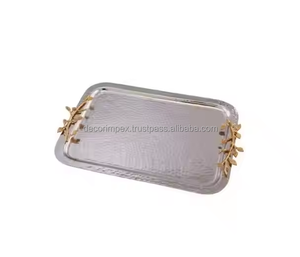 Plateau de service en aluminium Décoration d'ustensiles de cuisine Plateau de service en aluminium pour prix de gros Plateau de service en aluminium - Product Image 2