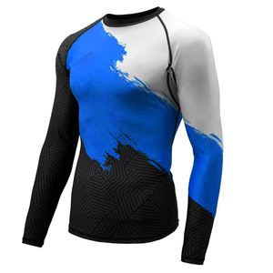 Spandex/Polyester <b>Men's</b> Full Sleeve Eco-Friendly Quick Dry Rash Guard <b>Compression</b> <b>Shirts</b> <b>for</b> Outdoor Sports Cycling - Product Image 6