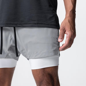 Nouvelle Collection Été 2026 – Short de Sport Personnalisable avec Logo pour Homme – Short de Fitness 2-en-1 Activewear - Product Image 2