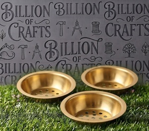 Plato para Incienso Chapado en Oro, Bandeja Metálica para Incienso, Plato de Hierro para Aromaterapia, Decoración Religiosa, Venta al por Mayor, Metal Perforado Moderno - Product Image 1