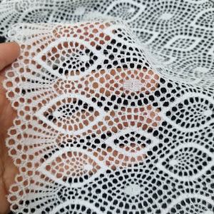 Tela de Encaje Elástica Ligera con Diseño Ovalado Festoneado de 20 cm de Ancho para Vestidos, Prendas de Vestir y Adornos Decorativos - Product Image 5