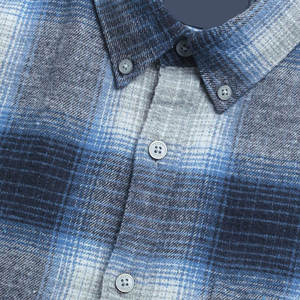 Camisas de Franela Personalizadas al por Mayor de Alta Calidad, Camisa Casual de Manga Larga para Hombre, Camisas a Cuadros Extra Grandes - Product Image 6