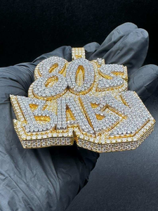 จี้โมอิสซาไนต์รูปบอสเบบี้ ประดับเพชรแบบ Iced Out สร้อยคอชื่อสั่งทำได้ สไตล์ฮิปฮอป เครื่องประดับหรูหราสำหรับผู้ชาย - Product Image 3