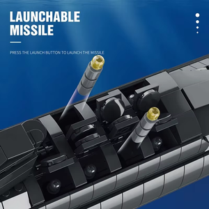 1498 Piezas Bloques de Construcción de Submarino Nuclear Estratégico Militar Grande, Modelo de Barco de Guerra, Ladrillos de Juguete DIY para Niños, Regalos de Vacaciones - Product Image 5