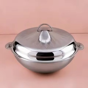 หม้อไฟโลหะดีไซน์ทันสมัย พร้อมฉนวนกันความร้อน สำหรับเสิร์ฟอาหาร - Product Image 5