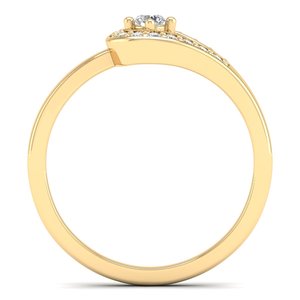 REYES – bague de fiançailles classique en argent Sterling 925, coupe ronde, 0,19 ct, Moissanite, pour femmes, bijoux fins minimalistes certifiés GRA - Product Image 4