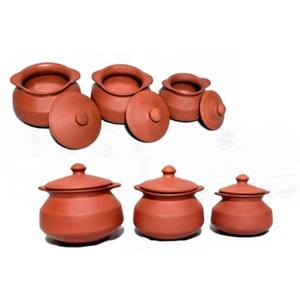 Tapa Tradicional de Barro Natural para Olla (Juego de 3) Hecha a Mano, Ecológica, Resistente a la Decoloración, Antiadherente, para Cocina de Gas, Estilo Rústico - Product Image 2