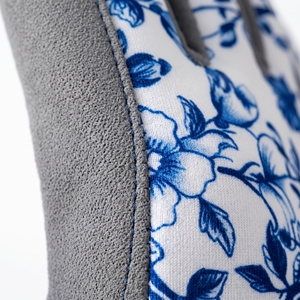 Gants de jardinage bleus à motifs floraux, légers, résistants aux coupures, longueur poignet, en coton/polyester/spandex, écologiques, respirants, compatibles écran tactile - Product Image 3