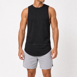 Tank Top Men Custom Logo Cotton Gym Tank Top, Sleeveless OEM Bangladesh Manufacturer - Product Image 1
