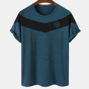 T-shirt pour homme Street Wear, respirant, écologique, en polyester/coton, logo personnalisé, manches courtes, coupe classique, haute qualité - Product Image 3