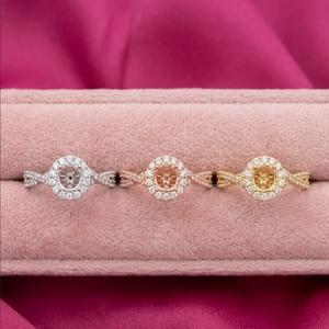 Round Centre Diamond Engagement Ring 18k Solid White Gold Real Diamond Fine Jewellery Semi Mount With GIA Certificate in Wedding - Product Image 5