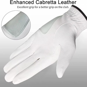Latest Design <b>White</b> Genuine Leather Non-Slip <b>Men's</b> Full Finger Golf Gloves Lightweight Long-<b>lasting</b> Outdoor Sports Hand - Product Image 2