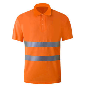 เสื้อโปโลสะท้อนแสงสำหรับผู้ชาย แขนสั้น ระบายอากาศได้ดี เหมาะสำหรับทำงาน มีกระเป๋า ดีไซน์สีตัดกัน - Product Image 2