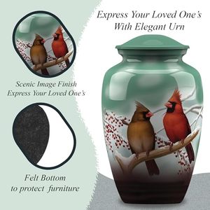 Signature Aluminum <b>Keepsake</b> <b>Memorial</b> Cremation Urn Ash Tribute Holder Featuring Decorative Lid Design And Elegant Finish - Product Image 6
