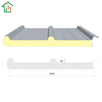 Panel sándwich aislado Chile PU para cámara frigorífica 80mm blanco