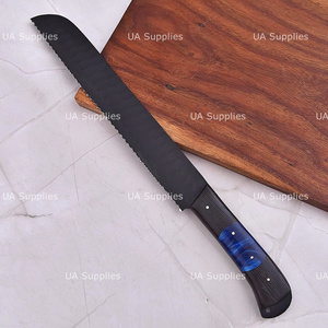 Hand Forged Oxide Coated Stainless Steel <b>Bread</b> <b>Knife</b> 15 Inches Full Tang OEM ODM Available Customizable with Leather Sheath - Product Image 2