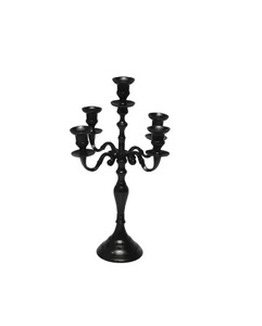 Centre de table en aluminium noir à 5 bras de haute qualité pour mariage et décoration intérieure - Product Image 1