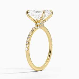 Entwined Moissanite Solitaire Engagement <b>Ring</b> 14K Gold Plated Prong Setting for Wedding & Anniversary - Product Image 2