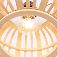 Luminaire suspendu en bambou tissé à la main au design délicat pour la décoration de la maison, restaurant, lampe en rotin naturel, lustre