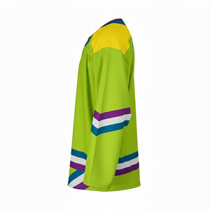Camiseta de Hockey Sublimada de Alta Calidad para Entrenamiento – Tejido de Malla Transpirable con Colores Personalizados del Equipo y Diseño de Cuello en V - Product Image 6