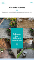 Carreaux de terrasse en WPC modernes et écologiques pour une utilisation en extérieur Durable et facile à entretenir Conçu pour la durabilité et la durabilité