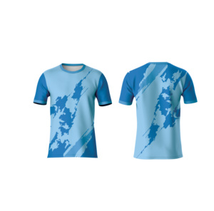 T-shirt personnalisé par sublimation 100 % polyester jersey, tissu vibrant entièrement imprimé, doux et respirant pour vêtements de sport, streetwear et promotions - Product Image 1
