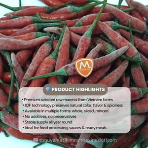 พริกแห้งคุณภาพส่งออก IQF พรีเมียม (สีแดงและสีเขียว) ผลิตภัณฑ์จากเวียดนาม - Product Image 4