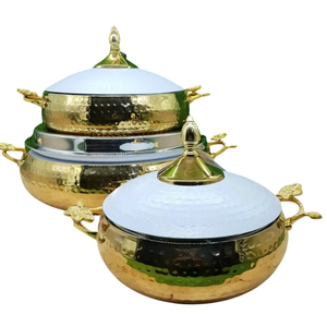 New Arrival Stainless steel insulated serving hot pot S & SONS Arabic design casserole Insulated round hotpot biryani dish - Product Image 4