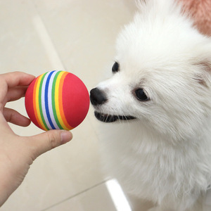 Balles d'entraînement en mousse arc-en-ciel Kinghon, en EVA coloré, jouets interactifs pour chiens, amusants pour chats et chatons - Product Image 6