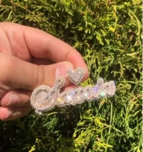 จี้สร้อยคอโมอิสซาไนต์ทรงกลุ่ม เงินแท้ 925 ประดับเพชรทรงกลมหรูหรา สไตล์ฮิปฮอป - Product Image 3