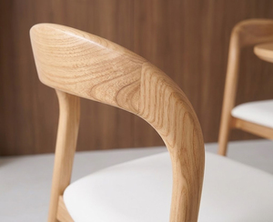 Table à manger ovale moderne en bois de frêne massif, 4 places, base cannelée, design minimaliste, mobilier de salle à manger, garantie 3 ans - Product Image 4