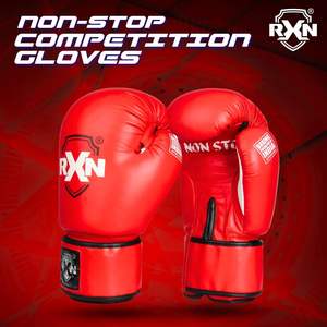 Guantes de boxeo de Competición amateur RXN, todos los guantes de entrenamiento de cuero de vaca en tamaños de 8oz 12oz 16oz 14oz con empuñaduras - Product Image 2