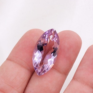 Vente en gros de pierres précieuses naturelles en améthyste violette claire facettées de 17 carats, taille marquise, 26x13mm, Memoria Jewels - Product Image 5