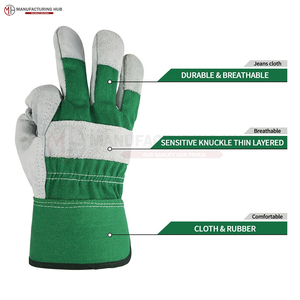 Guantes de Seguridad con Pantalla Táctil, Ecológicos, de Cuero, con Protección Contra Pinchazos, Largos hasta la Muñeca, Térmicos, Sin Forro, Estilo Sencillo, para Uso en Exteriores en Invierno - Product Image 3