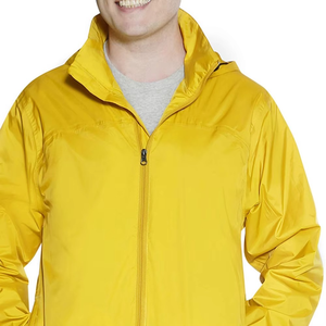 High Quality Men's Winter Hooded <b>Windbreaker</b> Jacket Waterproof Lightweight Unisex with Front Logo - Product Image 2
