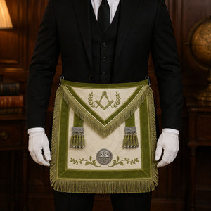 Premium Masonic <b>Master</b> Apron Elegant Embroidered Design Silk/Velvet Material Comfortable Fit for Ceremonies Meetings - Product Image 3