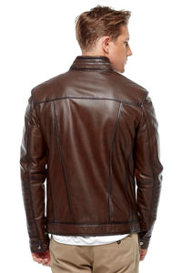 Chaquetas de Cuero con Logotipo Personalizado de la Mejor Edición para Hombre - Exterior de Cuero Genuino, Tela de Lona, Transpirable, de Secado Rápido, Corte Holgado para Invierno - Product Image 3