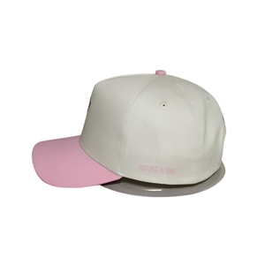 5-Panel <b>Quick</b>-<b>Dry</b> Performance Golf Hat 2-Tone Breathable Lightweight Baseball <b>Cap</b> With Custom Logo Inner Tape Snapback Closure - Product Image 3