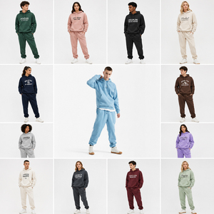Conjunto de Sudadera con Capucha y Pantalón de Chándal de Algodón Unisex, Estilo Urbano Moderno de Invierno de EE. UU., Lote de Excedentes de Bangladesh, Venta al por Mayor de Chándales para Hombre - Product Image 2