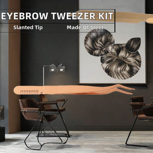 Pince à épiler de luxe en acier inoxydable de qualité supérieure, faite à la main, avec séparateur de sourcils pour salon de maquillage et soins personnels - Product Image 3