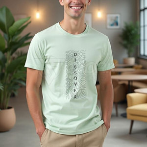 T-shirts pour hommes Street Wear à faible MOQ, respirants, à prix abordable, avec logo personnalisé - Product Image 4