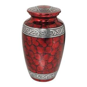 Urne funéraire noire à motif floral gravé, grande capacité de 220 pouces cubes, pour adultes, fournisseur de services funéraires - Product Image 6