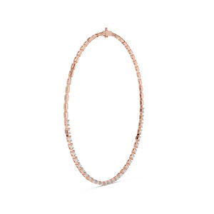 สร้อยคอทองคำ 14K ประดับมรกตและเพชรเพาะเลี้ยงสำหรับผู้หญิง |   เพชรที่เพิ่งเพาะเลี้ยง - Product Image 4