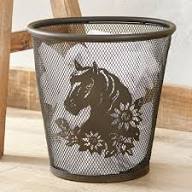Elegant Metal Waste <b>Basket</b> for Home Office <b>Bathroom</b> Durable Decorative Dustbin - Product Image 2