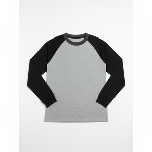 Camisetas de Alta Calidad de 260 gsm, Cuello Redondo, Estampadas, Manga Larga Raglán, Crop Top para Mujer, Ropa Casual, Top de Manga Larga - Product Image 1