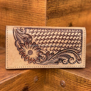 กระเป๋าสตางค์หนังยาวสำหรับผู้ชายลายเครื่องมือจากดีไซเนอร์ชาวตะวันตกสินค้าใหม่ขายดีมีสไตล์มีที่ใส่เงินสดของขวัญสำหรับผู้ชาย - Product Image 4