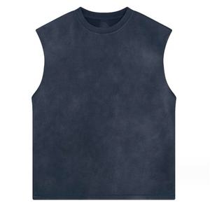 Wholesale Gym Sleeveless Regular Fit Quick-Dry Custom High Quality Acid-Washed 100% Cotton Punk Style <b>Animal</b> Print Eco-Friendly - Product Image 3