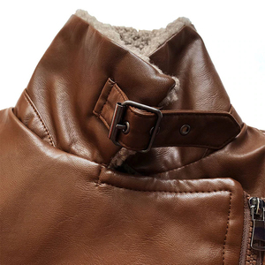 Vestes en cuir à motif uni de qualité supérieure, personnalisables en gros pour adultes, commande minimum de 2 pièces avec fermeture éclair décorative - Product Image 3